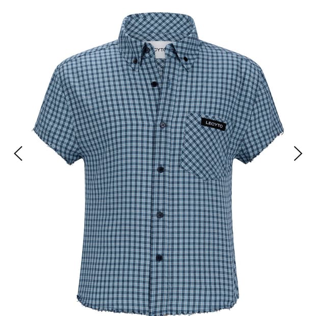 LECYTO 체크 반팔 셔츠 레씨토