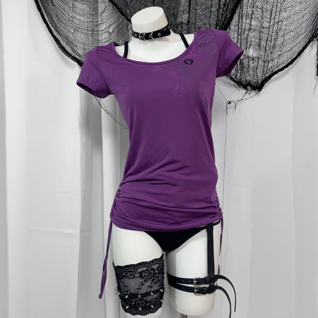purple detail t-shirt