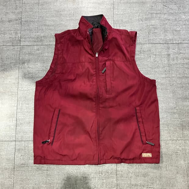 일본빈티지 Starrysky 올드스쿨아메카지 베스트조끼 레드와인