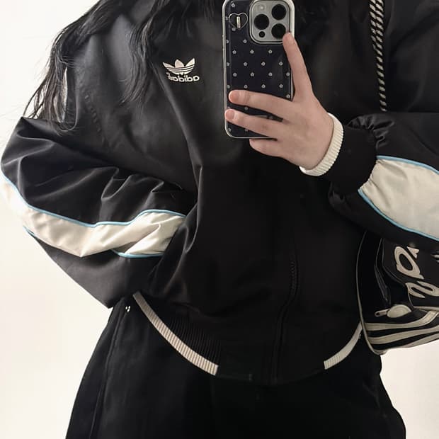 아디다스 00s 배색 봄버 자켓 