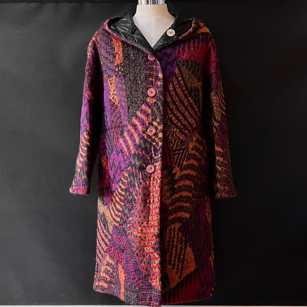  00s MISSONI 모헤어 시그니처 리버시블 코트 