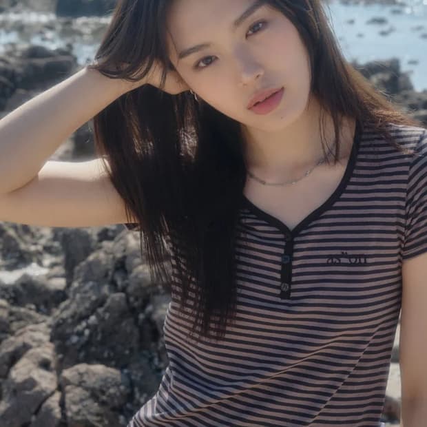 애즈온 캔디 스트라이프 반팔티