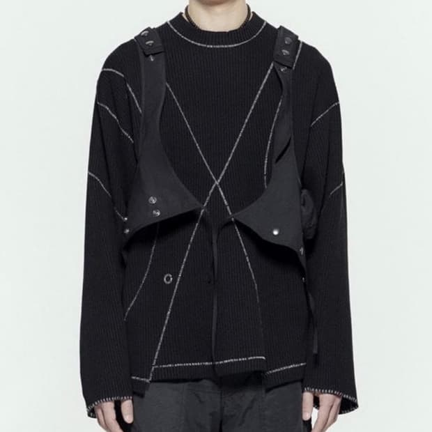 (XL) Cost per Kilo블랙 스티치 니트