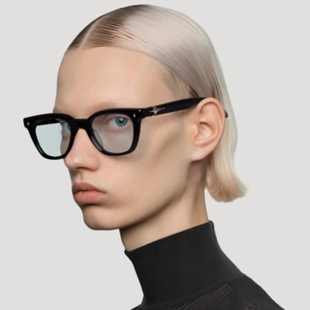 젠틀몬스터 가우스 01 블랙 안경 블루 틴트 선글라스