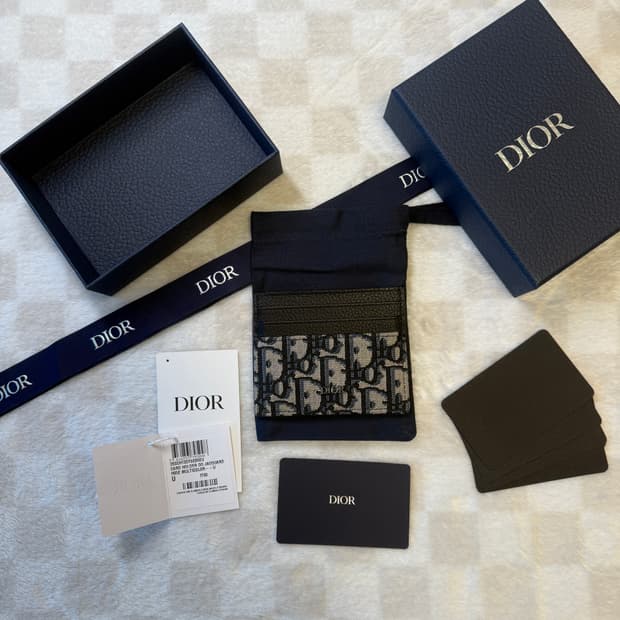 {새상품급/선물용} 디올 오블리크 카드지갑