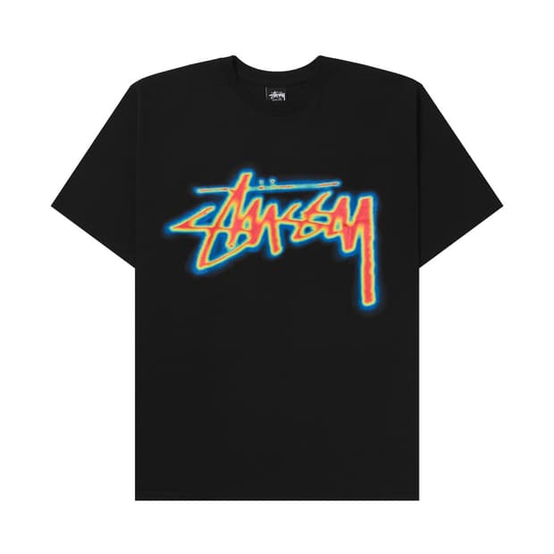 스투시 써멀 스탁 티셔츠 블랙