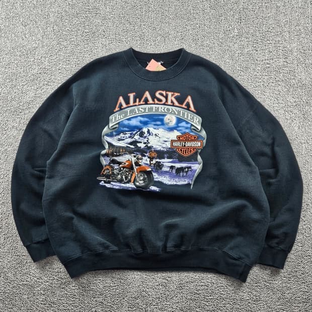 할리데이비슨 알래스카 프론티어 맨투맨 스웻 셔츠 ( 2XL )/10950