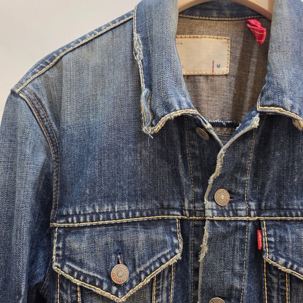 재팬 리바이스 레드룹 새들스티치 M