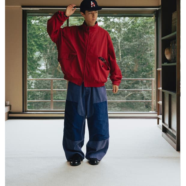 앵글런 패치트 데님 코튼팬츠