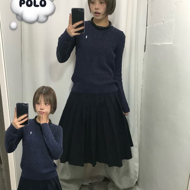 🐧폴로 랄프로렌 네이비 꽈배기 니트 🐧