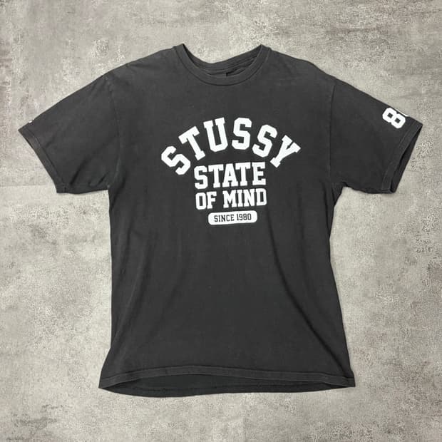 10s 스투시 State of Mind 블랙 반팔티