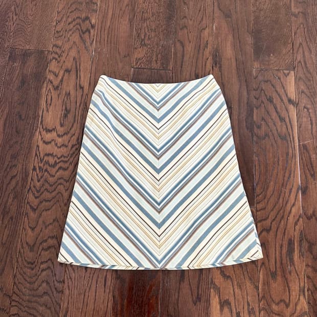 kumikyoku 스트라이프 미디 스커트