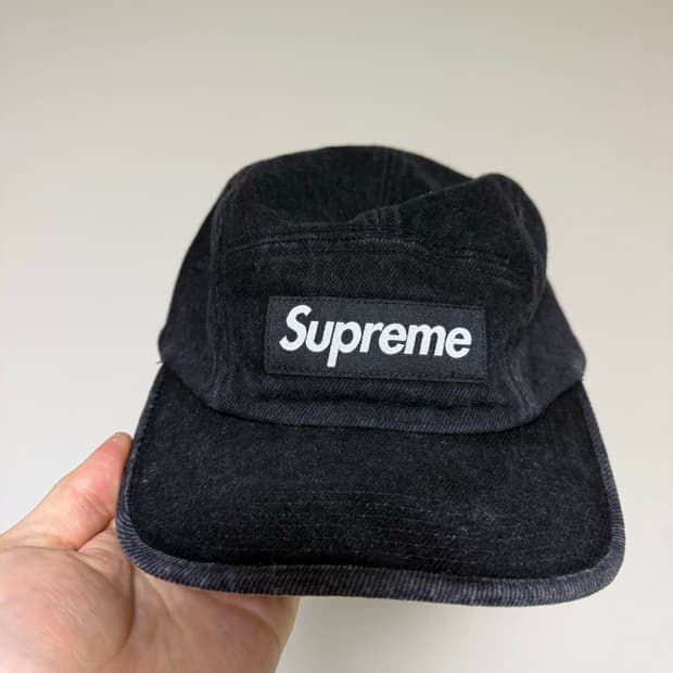 슈프림 데님 캠프캡 블랙 -25SS