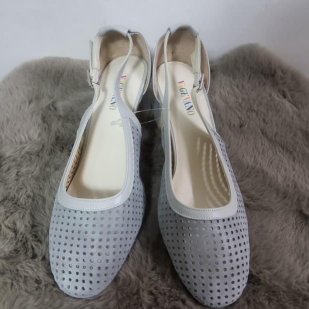 새상품 금강제화 비제바노 샌들 슬링백 슈즈 미들힐 245 정가 15만