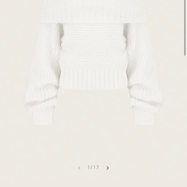 클리시어 팔레트 오프숄더 니트 화이트