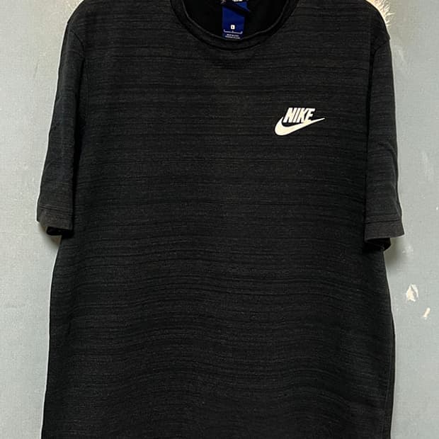 NIKE 나이키 NSW 어드밴스 15 니트 반팔티셔츠 블랙차콜 L 100