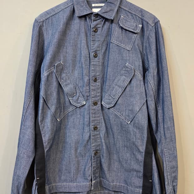 데님 워크 셔츠 자켓 블루(S)