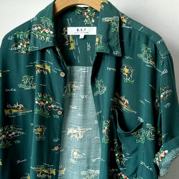 100% rayon design patterned H/S shirt