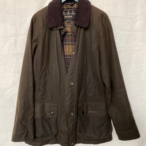 바버 왁스 재킷 올리브카키