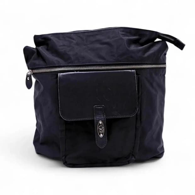 요지 야마모토 Ysaccs 나일론 가죽 토트백