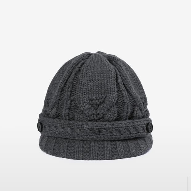 MISEKI SEOUL CABLE KNIT BERET GREY