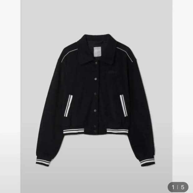 에잇세컨즈 테리 배색 라이닝 점퍼 