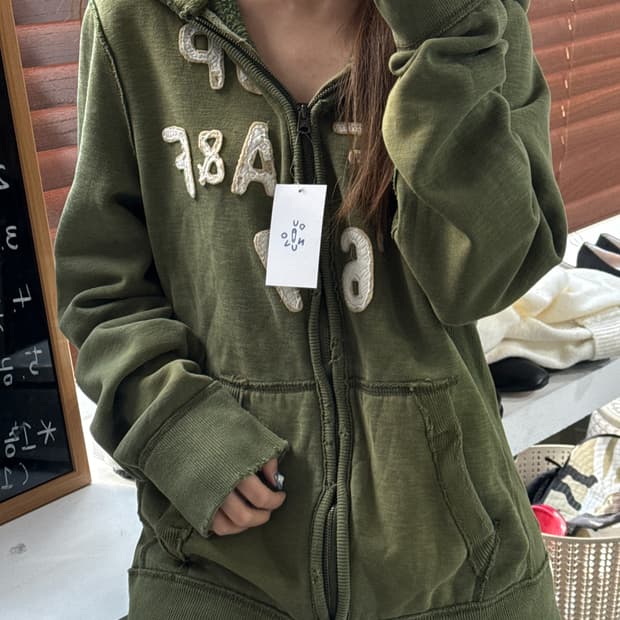 아베크롬비 데미지 후드집업
