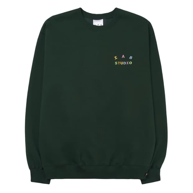 아이앱 스튜디오 아이앱 자수 스웨트셔츠 그린 L
