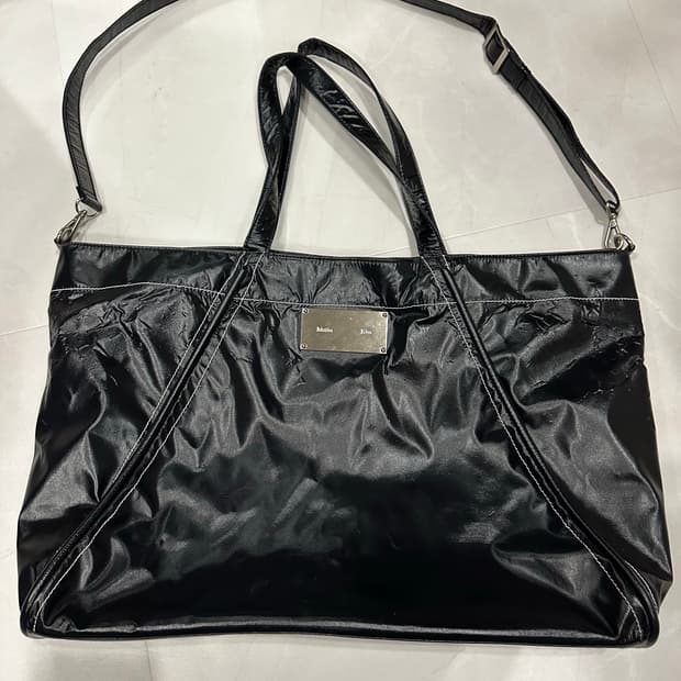 [F]마뗑킴 토트백 코팅백 가방 숄더백 블랙