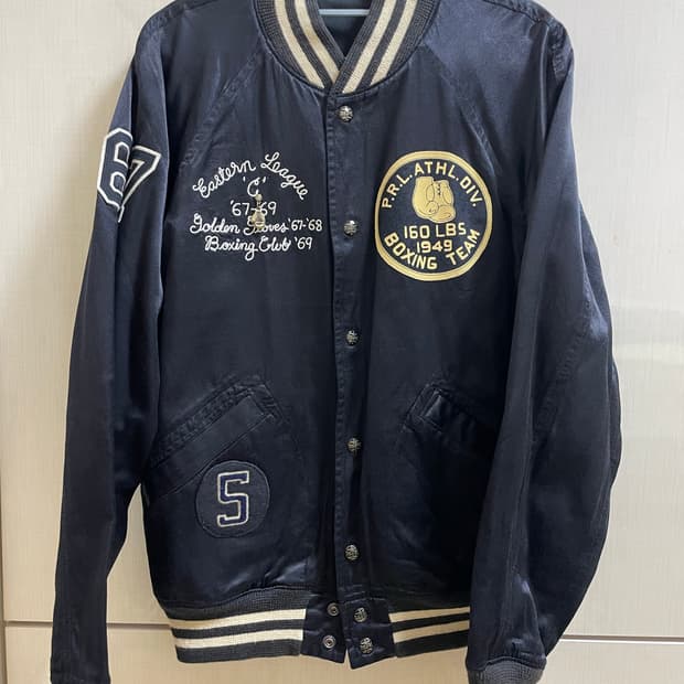 polo ralph lauren satin jacket black