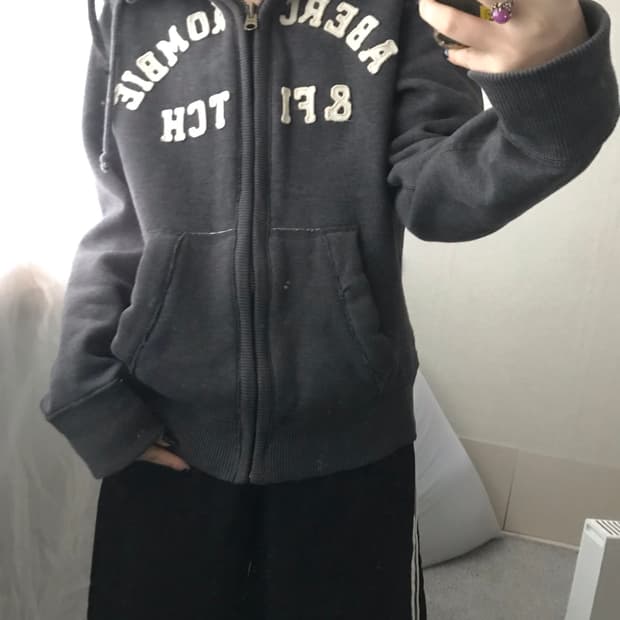 아베크롬비 그레이 퍼후드집업