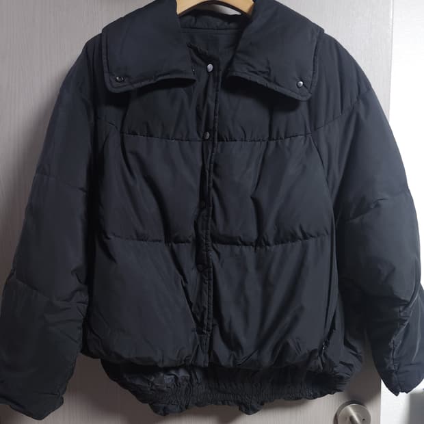 한섬 시스템 구스다운 봄버 숏패딩, 88-98-165