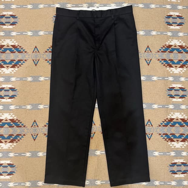 [XL][34] 와코마리아 x 디키즈 원턱 워크 팬츠 블랙 