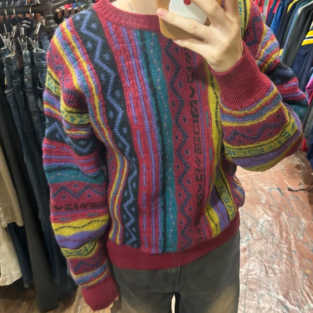 [Hi] 빈티지 아가일 패턴 니트