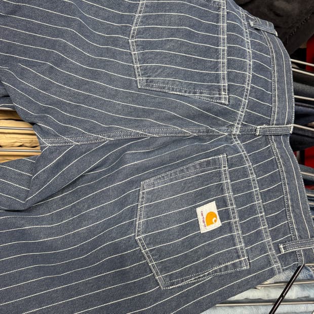 칼하트wip의 스트라이프 패턴 데님 팬츠 32