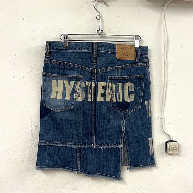 히스테릭 글래머 90s 패치워크 데님 스커트
