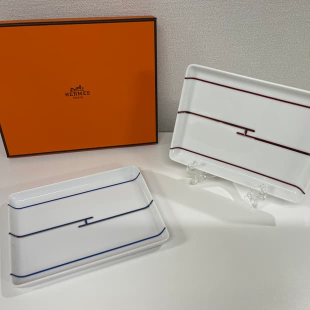 에르메스 리듬 블루 스퀘어 플레이트 1P HERMES