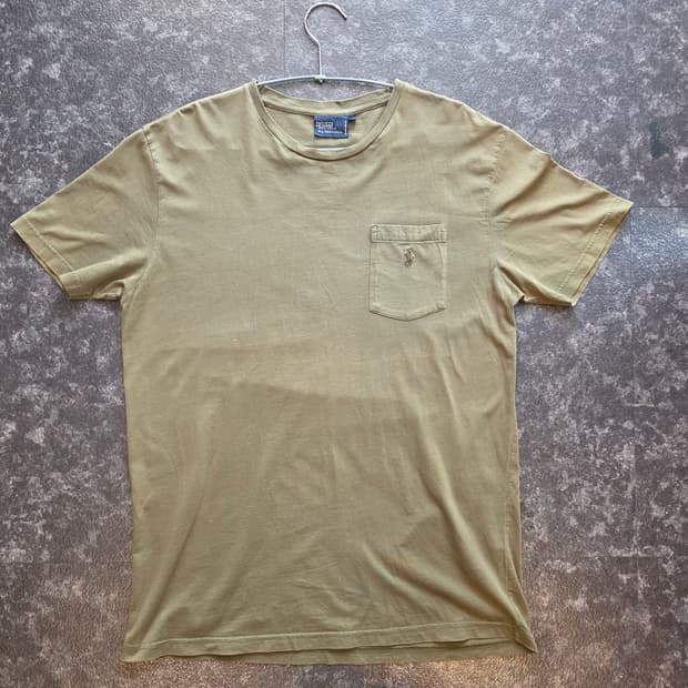 폴로 랄프로렌 카키 포켓 반팔티 L