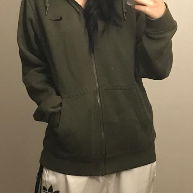나이키 스우시 후드집업 카키