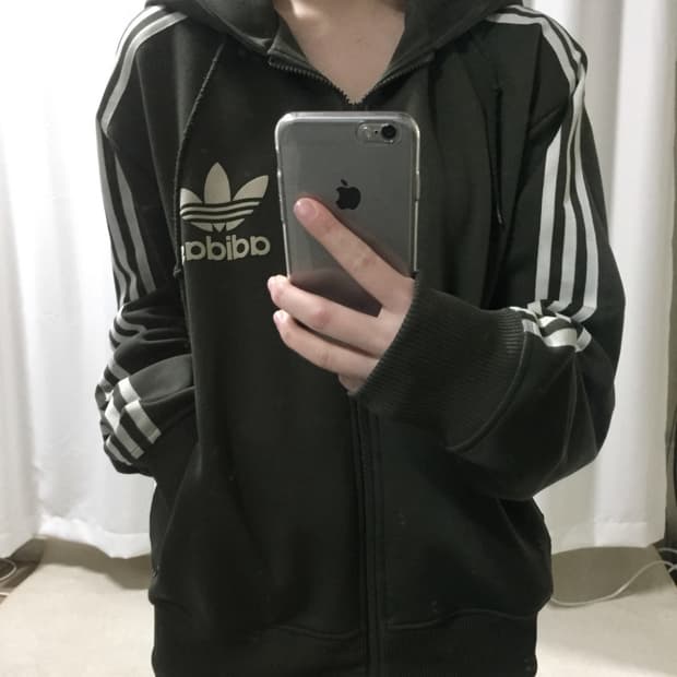 아디다스 카키 후플 플락 후드집업 져지