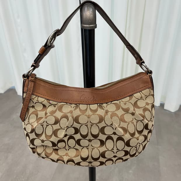 Coach Beige Half Moon Bag