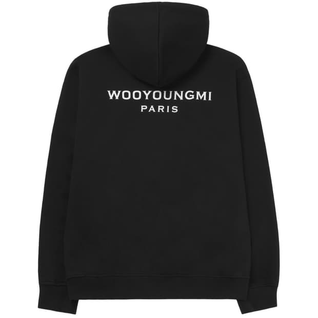 우영미 백로고 후드티