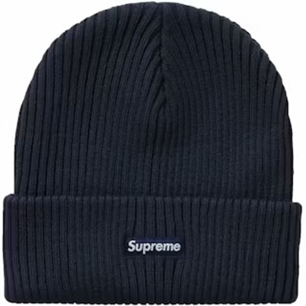 슈프림 와이드 립 비니 네이비 