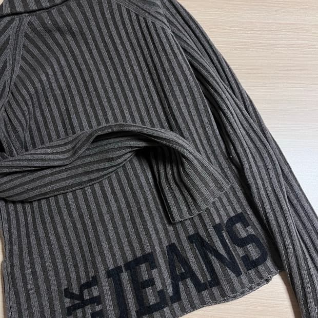 (Calvin Klein) 백로고지퍼 니트 가디건