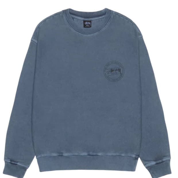 [미개봉 새상품] 스투시 웨어 크루 피그먼트 다이드 네이비 (M 사이즈)