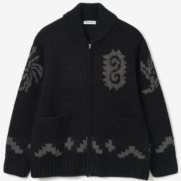 밀로 아카이브 오리엔탈 코위찬 니트 블랙