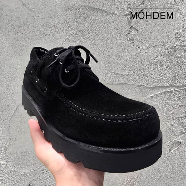 [premium] 카렌 스퀘어토 오버솔 더비 구두 블랙