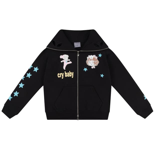 [M]애슐리 윌리엄스 25fw CRY BABY 버터플라이 후드집업