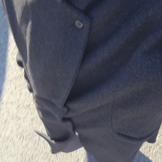 유스 레더 트림 체스터필드 코트 M