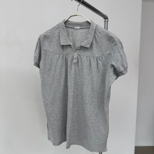 셔링 카라 티 Shirring Collar Tee